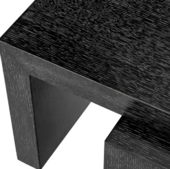 Casa Padrino Luxus Couchtisch Schwarzgrau - Massivholz Wohnzimmertisch mit drehbarer Tischplatte - Wohnzimmer Möbel - Hotel Möbel - Luxus Möbel - Luxus Einrichtung