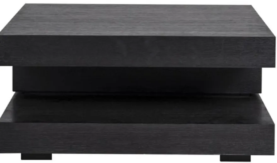 Casa Padrino Luxus Couchtisch Schwarz 90 x 90 x H. 42 cm - Quadratischer Massivholz Wohnzimmertisch - Wohnzimmer Möbel - Luxus Möbel - Luxus Einrichtung