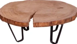 Casa Padrino Luxus Couchtisch Braun / Schwarz 110 x 95 x H. 50 cm