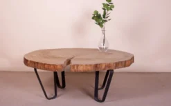 Casa Padrino Luxus Couchtisch Braun / Schwarz 110 x 95 x H. 50 cm