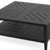 Casa Padrino Luxus Couchtisch Mattschwarz 100 x 100 x H. 42 cm - Quadratischer Wohnzimmertisch aus hochwertigen strapazierbarem Aluminium - Gartentisch