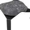 Casa Padrino Luxus Couchtisch Schwarz / Grau 75,5 x 78 x H. 32,5 cm - Designer Wohnzimmertisch mit Marmorplatte