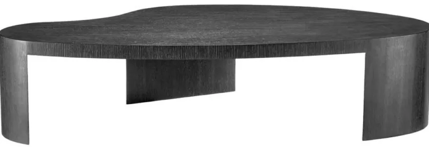 Casa Padrino Luxus Couchtisch Schwarzgrau 150 x 86 x H. 35 cm - Luxus Wohnzimmertisch - Wohnzimmer Möbel - Hotel Möbel - Luxus Qualität