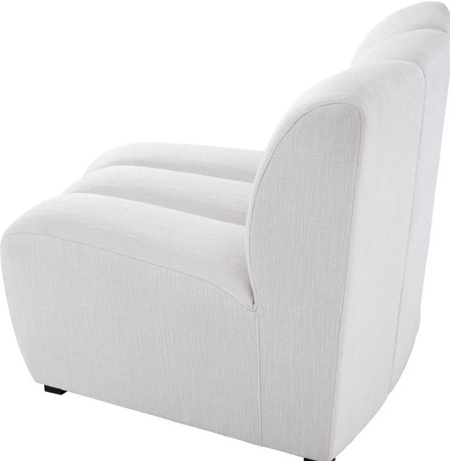 Casa Padrino Luxus Couch Weiß / Schwarz 109 x 95 x H. 83,5 cm - Gebogenes & Erweiterbares Luxus Wohnzimmer Sofa