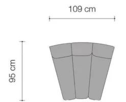 Casa Padrino Luxus Couch Weiß / Schwarz 109 x 95 x H. 83,5 cm - Gebogenes & Erweiterbares Luxus Wohnzimmer Sofa