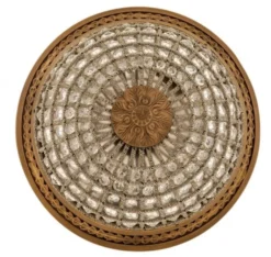 Casa Padrino Luxus Deckenleuchte Messing Durchmesser 45 x H 37 cm Antik Stil - Möbel Lüster Deckenlampe
