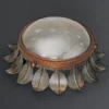 Casa Padrino Luxus Deckenleuchte Medici-Grün Ø 40 x H. 13 cm - Handgefertigte Deckenleuchte aus Schmiedeeisen - Luxus Kollektion - Edel & Prunkvoll