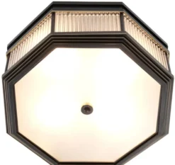 Casa Padrino Luxus Deckenleuchte Bronze 40,5 x 40,5 x H. 18 cm - Luxus Kollektion