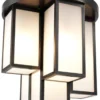 Casa Padrino Luxus Deckenleuchte Bronze / Weiß Ø 50 x H. 53,5 cm - Luxus Qualität