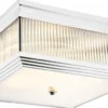 Casa Padrino Luxus Deckenleuchte Silber 40,5 x 40,5 x H. 18,5 cm - Luxus Qualität