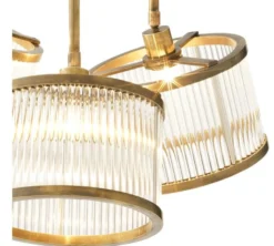 Casa Padrino Luxus Deckenleuchte Durchmesser 70 x H. 119 cm - Möbel Lüster Leuchter Deckenlampe