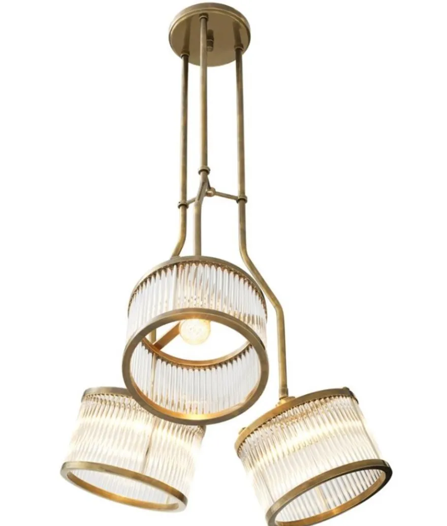 Casa Padrino Luxus Deckenleuchte Durchmesser 70 x H. 119 cm - Möbel Lüster Leuchter Deckenlampe