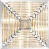 Casa Padrino Luxus Deckenleuchte mit Kristallglas Silber 49 x 49 x H. 21 cm - Luxus Qualität