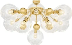 Casa Padrino Luxus Deckenleuchte Gold Ø 90 x H. 57 cm - Luxus Kollektion