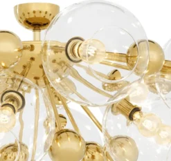 Casa Padrino Luxus Deckenleuchte Gold Ø 90 x H. 57 cm - Luxus Kollektion