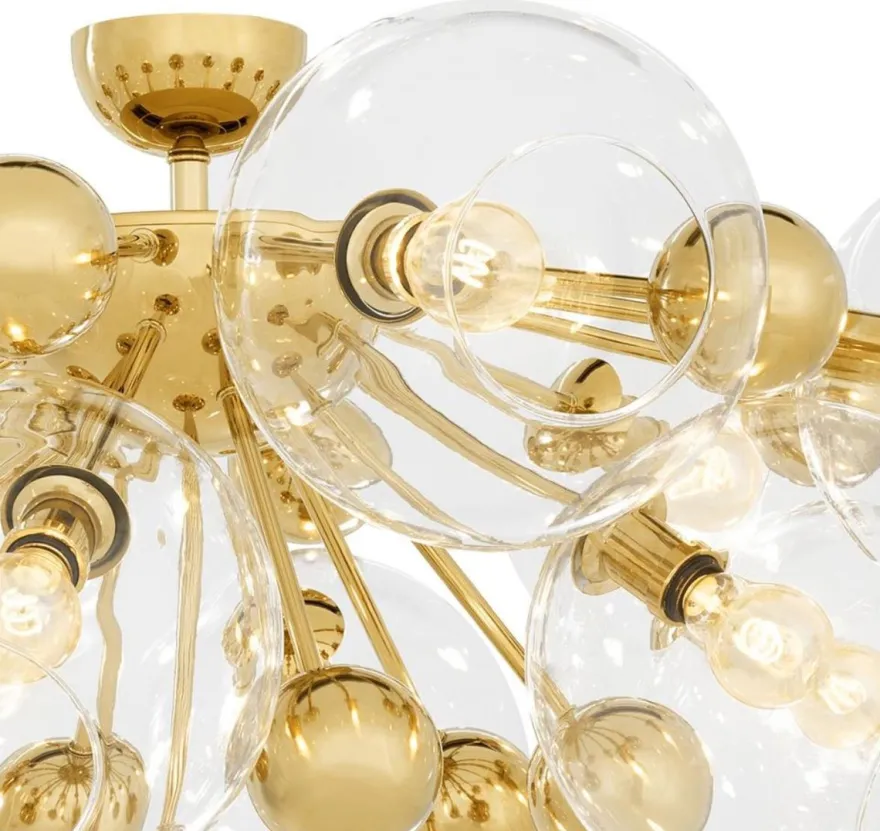 Casa Padrino Luxus Deckenleuchte Gold Ø 90 x H. 57 cm - Luxus Kollektion