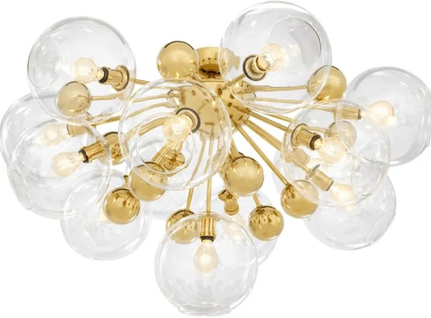 Casa Padrino Luxus Deckenleuchte Gold Ø 90 x H. 57 cm - Luxus Kollektion