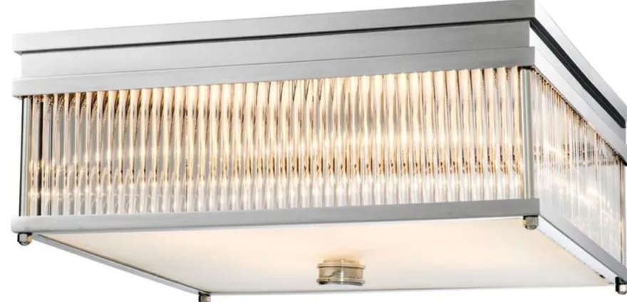 Casa Padrino Luxus Deckenleuchte 40,5 x 40,5 x H. 17 cm - Limited Edition