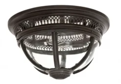 Casa Padrino Luxus Deckenleuchte im Antik Stil aus Messing und Glas in Bronze Farbe, Durchmesser 45 x H 30 cm