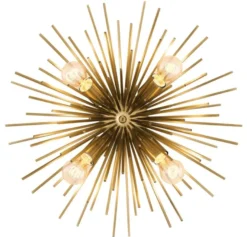 Casa Padrino Luxus Deckenleuchte Messing Ø 58 x H. 26,5 cm - Luxus Kollektion