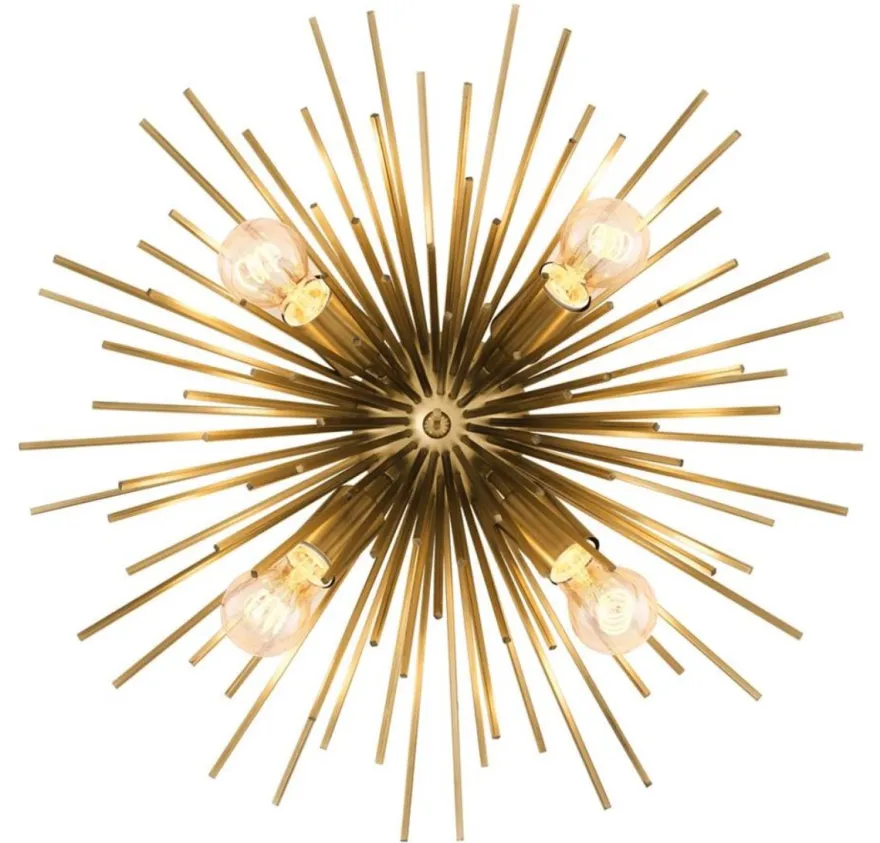 Casa Padrino Luxus Deckenleuchte Messing Ø 58 x H. 26,5 cm - Luxus Kollektion