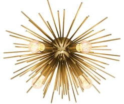 Casa Padrino Luxus Deckenleuchte Messing Ø 58 x H. 26,5 cm - Luxus Kollektion