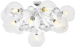 Casa Padrino Luxus Deckenleuchte Silber Ø 90 x H. 57 cm - Luxus Qualität