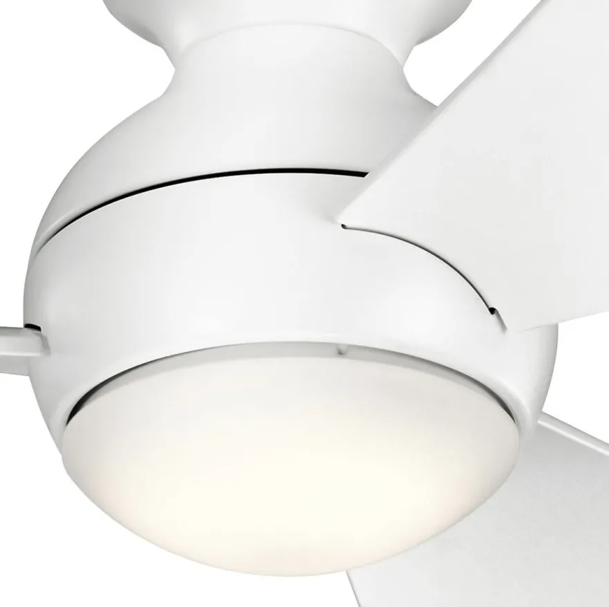 Casa Padrino Luxus Deckenventilator Matt Weiß 86 x H. 28 cm - Moderner dimmbarer Ventilator mit LED Beleuchtung und Fernbedienung - Luxus Kollektion