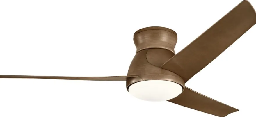 Casa Padrino Luxus Deckenventilator Braun 152 x H. 29 cm - Moderner dimmbarer Ventilator mit LED Beleuchtung und Fernbedienung - Luxus Accessoires