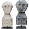 Casa Padrino Luxus Deko Antik Stil Naturstein Statuen 5er Set - Stein Skulpturen - Stein Figuren - Deko Accessoires - Schreibtisch Deko - Wohnzimmer Deko - Luxus Möbel
