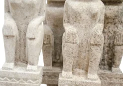Casa Padrino Luxus Deko Antik Stil Naturstein Statuen Set - Stein Skulpturen - Stein Figuren - Wohnzimmer Deko - Büro Deko - Deko Accessoires - Luxus Möbel