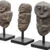 Casa Padrino Luxus Deko Antik Stil Naturstein Statuen Set - Stein Skulpturen - Stein Figuren - Schreibtisch Deko - Wohnzimmer Deko - Deko Accessoires - Luxus Möbel