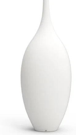 Casa Padrino Luxus Deko Blumentopf Matt Weiß Ø 78 x H. 200 cm - Garten Deko