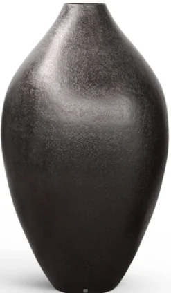 Casa Padrino Luxus Deko Blumentopf Matt Schwarz Ø 91 x H. 155 cm - Garten Deko