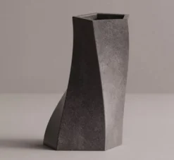 Casa Padrino Luxus Deko Blumentopf Anthrazit H. 75 cm - Beton Pflanzentopf
