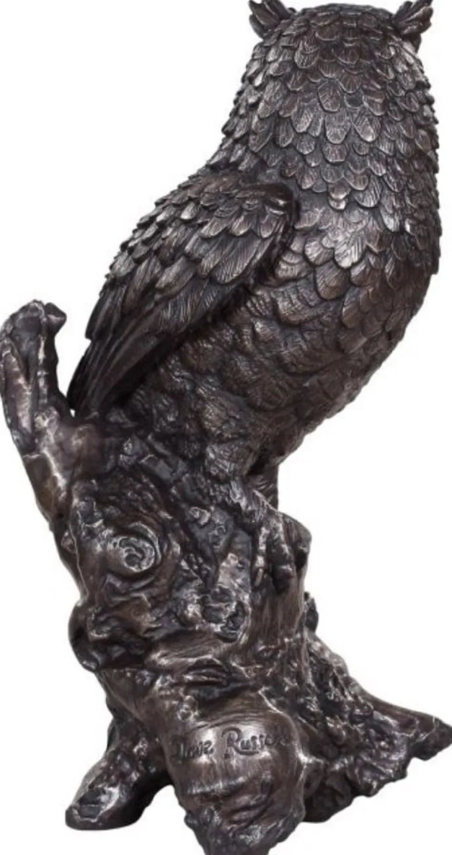 Casa Padrino Luxus Deko Bronzefigur Eule Bronze 19 x 15 x H. 36 cm - Bronze Skulptur
