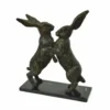 Casa Padrino Luxus Deko Bronze Skulptur Hasen H. 50 cm - Deko Accessoires
