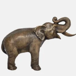 Casa Padrino Luxus Deko Bronze Skulptur Elefant 36 cm - Bronze Figur - Bronze Tierfigur - Deko Accessoires