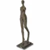 Casa Padrino Luxus Deko Bronze Skulptur Frau H. 97 cm - Abstrakte Deko Figur