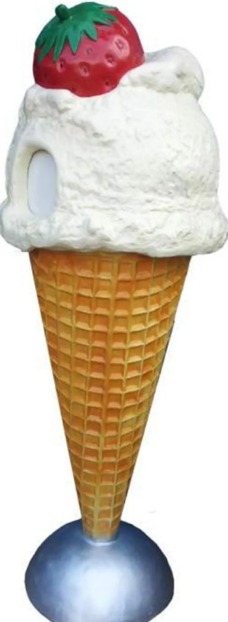 Casa Padrino Luxus Deko Eis im Hörnchen / Abfalleimer Mehrfarbig H. 170 cm - Großes Deko Eis - Wetterbeständiges XXL Deko Eis - Gastronomie Dekoration - Eisdielen Dekoration - Restaurant Dekoration