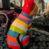 Casa Padrino Luxus Dekofigur Chihuahua Hund Mehrfarbig H. 39 cm - Wetterbeständige Deko Skulptur - Wohnzimmer Deko - Garten Deko - Luxus Deko Tierfigur