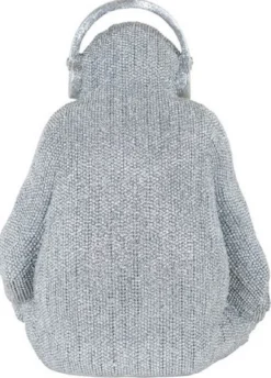 Casa Padrino Luxus Deko Figur Gorilla Affe Silber 26 x 24 x H. 35 cm - Kunstharz Deko Skulptur - Wohnzimmer Deko - Schreibtisch Deko - Luxus Deko Tierfigur