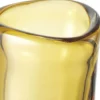 Casa Padrino Luxus Deko Glas Vase Gelb Ø 12 x H. 17 cm - Mundgeblasene Blumenvase - Luxus Deko Accessoires