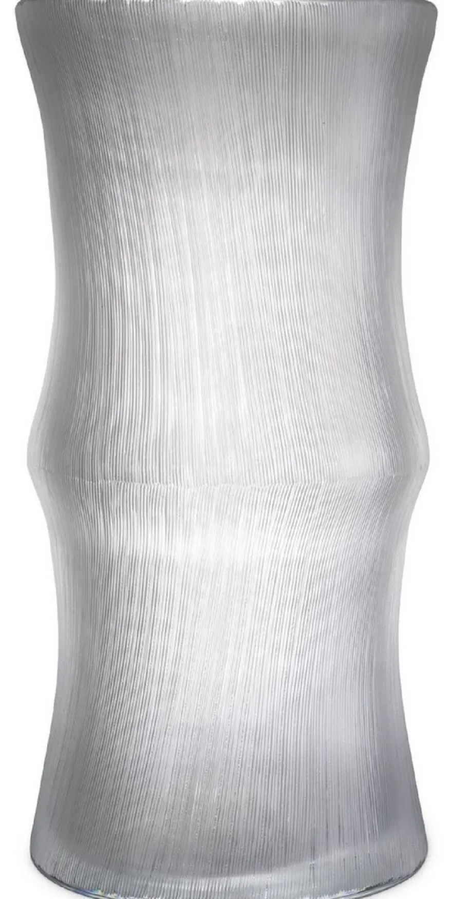 Casa Padrino Luxus Deko Glas Vase Ø 18 x H. 37,5 cm - Elegante mundgeblasene Blumenvase - Deko Accessoires