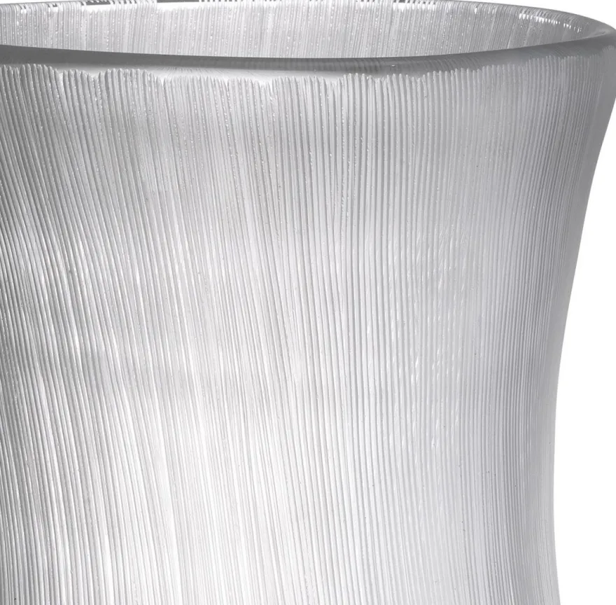 Casa Padrino Luxus Deko Glas Vase Ø 18 x H. 37,5 cm - Elegante mundgeblasene Blumenvase - Deko Accessoires