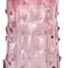 Casa Padrino Luxus Deko Glas Vase Blassrosa Ø 24 x H. 42 cm - Designer Blumenvase