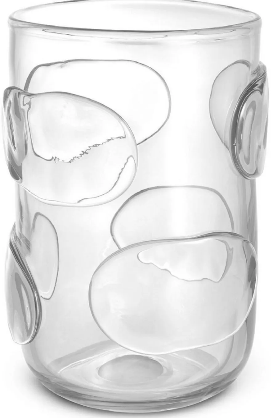 Casa Padrino Luxus Deko Glas Vase Ø 23 x H. 34 cm - Elegante mundgeblasene Blumenvase - Luxus Kollektion
