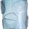 Casa Padrino Luxus Deko Glas Vase Blau Ø 23 x H. 34 cm - Elegante mundgeblasene Blumenvase - Luxus Kollektion