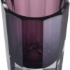 Casa Padrino Luxus Deko Glas Vase Lila Ø 11 x H. 15 cm - Elegante handgefertigte 8-eckige Blumenvase - Deko Accessoires