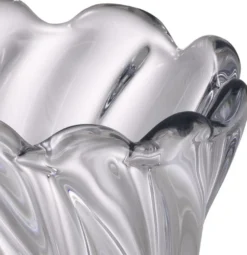 Casa Padrino Luxus Deko Glas Vase Ø 20,5 x H. 29 cm - Mundgeblasene Blumenvase - Luxus Deko Accessoires